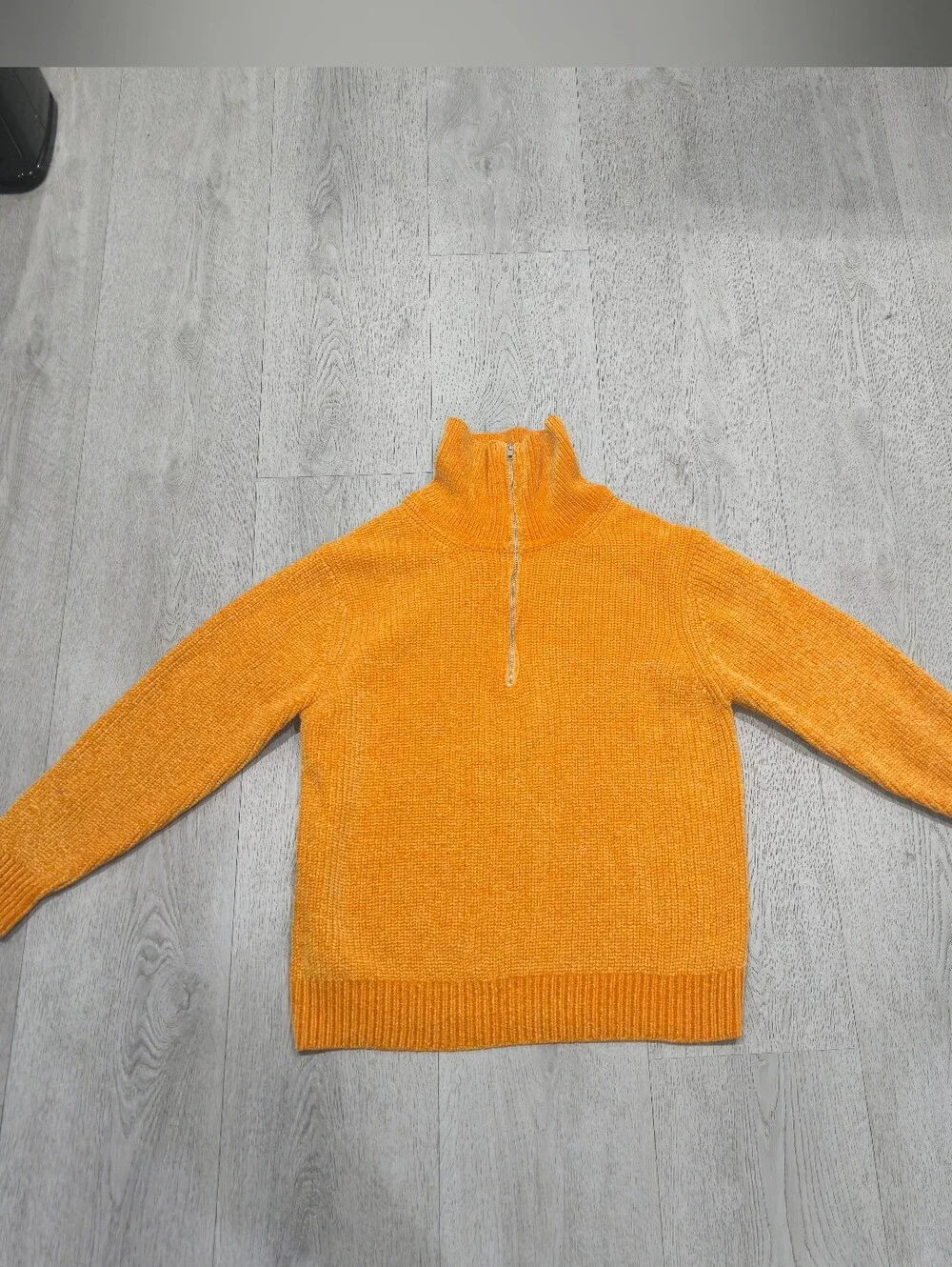 Urban Outfitters UO Nicco Half-Zip Sweater Mustard Yellow S
